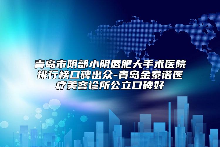 青岛市阴部小阴唇肥大手术医院排行榜口碑出众-青岛金泰诺医疗美容诊所公立口碑好