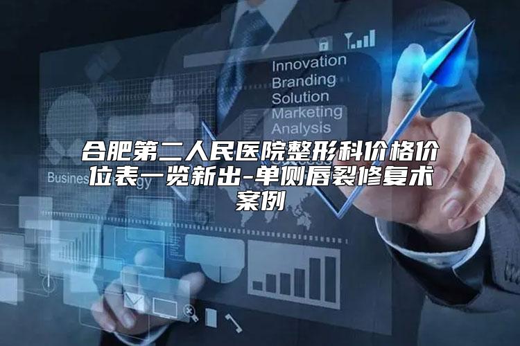 合肥第二人民医院整形科价格价位表一览新出-单侧唇裂修复术案例
