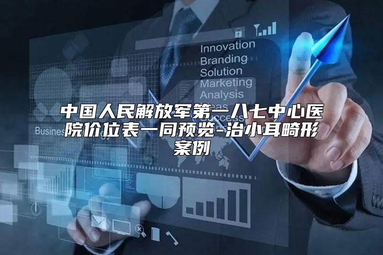 中国人民解放军第一八七中心医院价位表一同预览-治小耳畸形案例