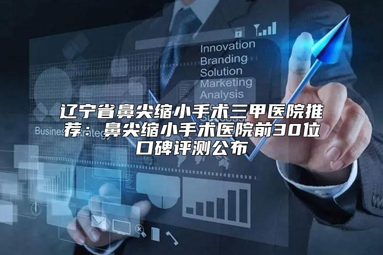 辽宁省鼻尖缩小手术三甲医院推荐：鼻尖缩小手术医院前30位口碑评测公布