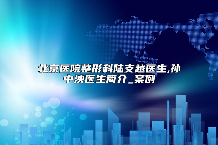 北京医院整形科陆支越医生,孙中泱医生简介_案例